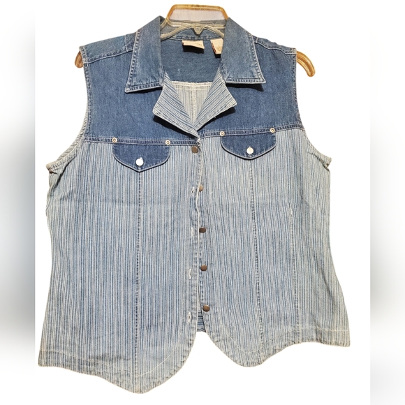Crossroads denim vintage vest - Picture 1 of 5